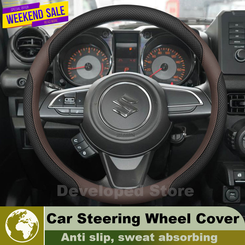 Car Steering Wheel Cover Anti Slip Breathable - Housse de volant de voiture en