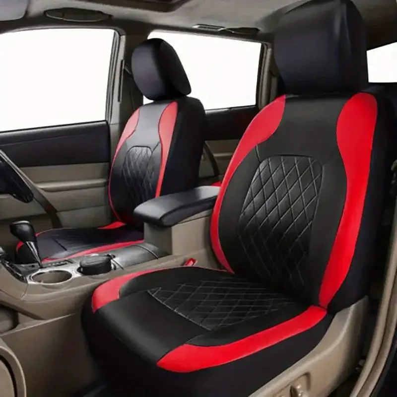 Leather Car Seat Covers Full Set Universal - Housses de siège de voiture universelles