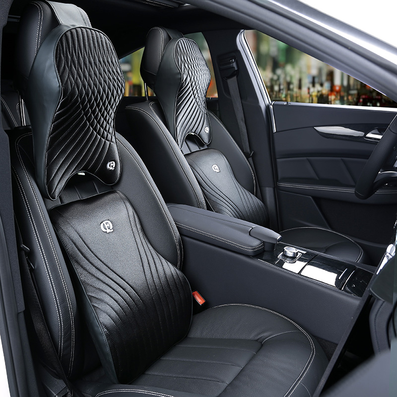 Memory Foam Car Neck Pillow Lumbar Support - Ensemble d'Oreiller de Voiture en Mousse