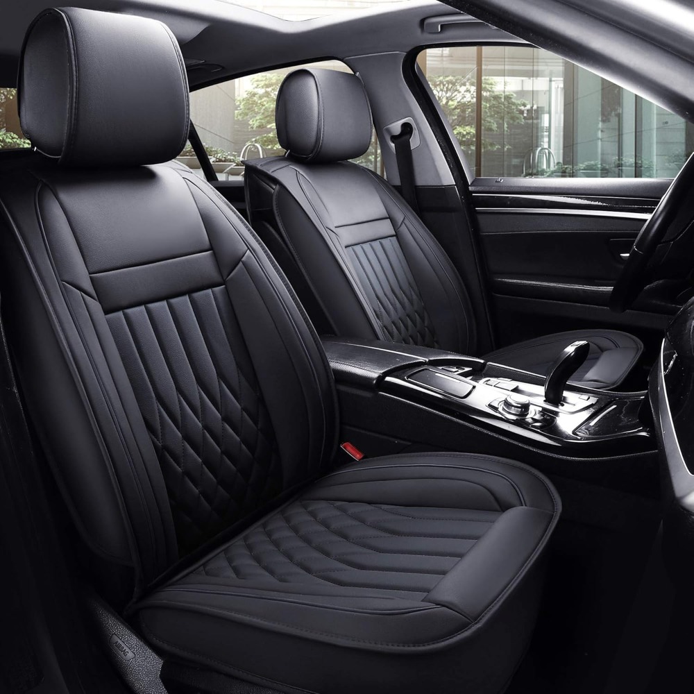 Leather Car Seat Covers Full Set Universal - 5 pièces housses de siège de