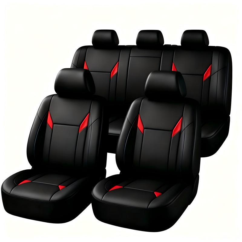 Leather Car Seat Covers Full Set Universal - Housses de siège de voiture universelles