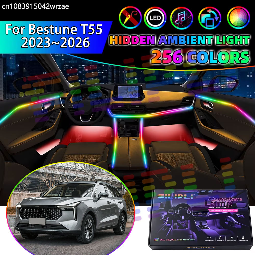 Led Ambient Interior Car Lights App Control - Pour Bestune T55 2023~2026 2024, Bandes