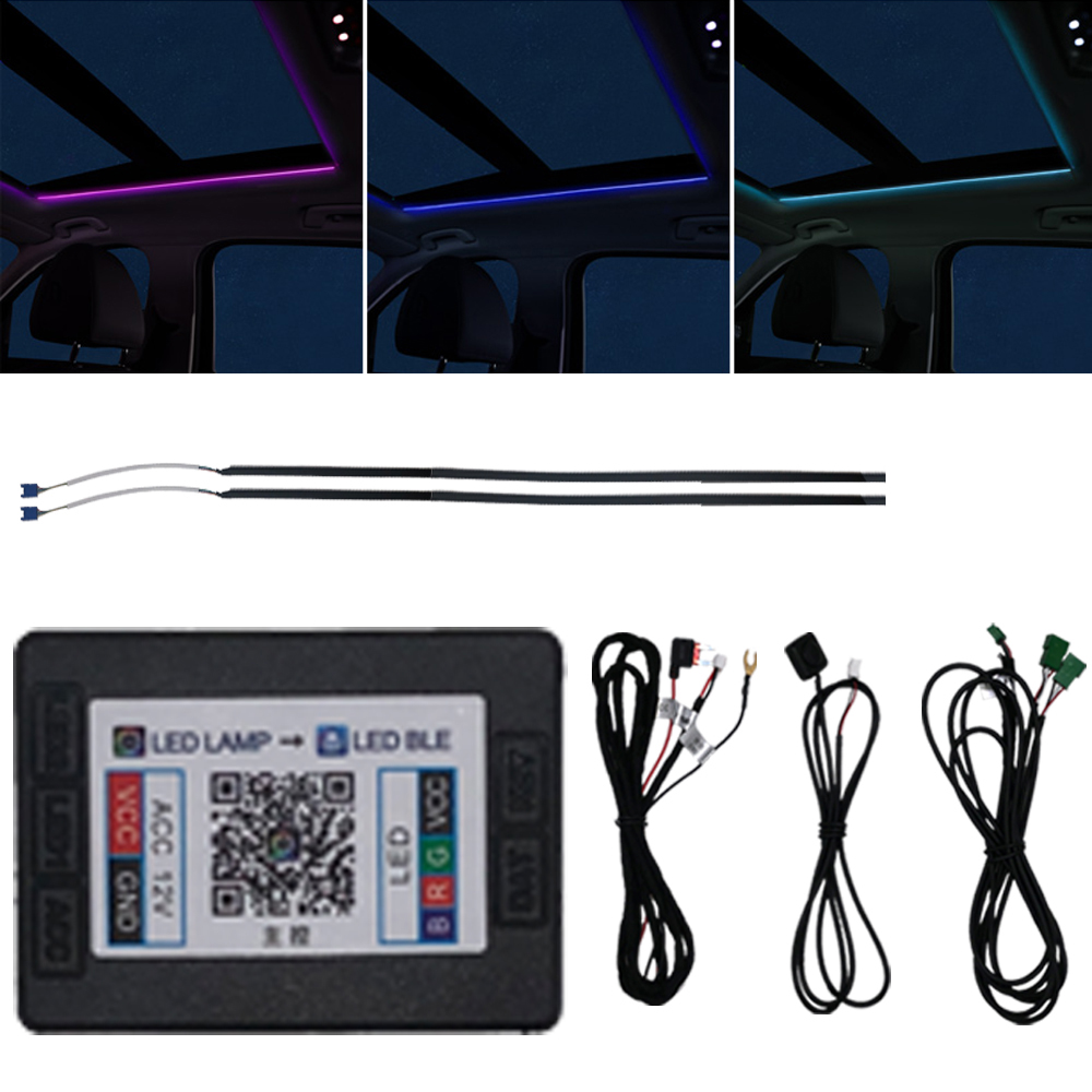 Led Ambient Interior Car Lights App Control - Bande lumineuse LED pour toit ouvrant,