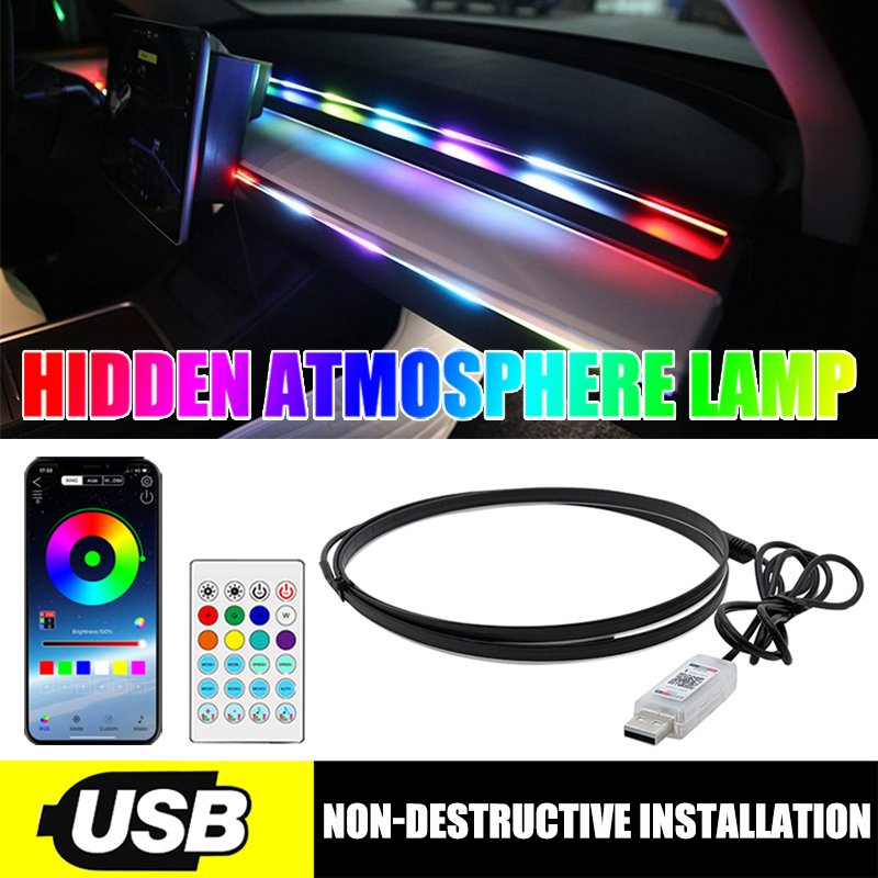 Led Ambient Interior Car Lights App Control - Lumière ambiante LED pour voiture, 64