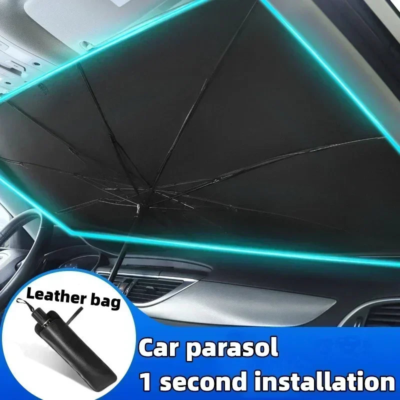 Parasol de voiture pliable pou - Car Sunshade Windshield Umbrella Foldable avis et prix