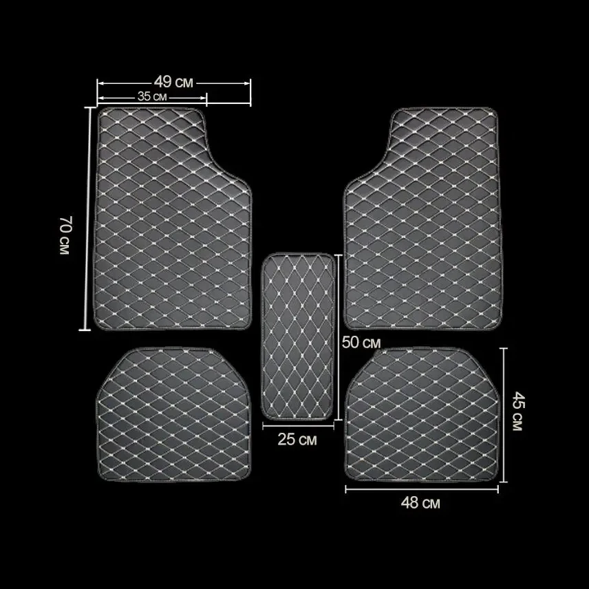 Tapis de sol de voiture 5 pièc - Car Floor Mats Universal Waterproof Leather avis et prix