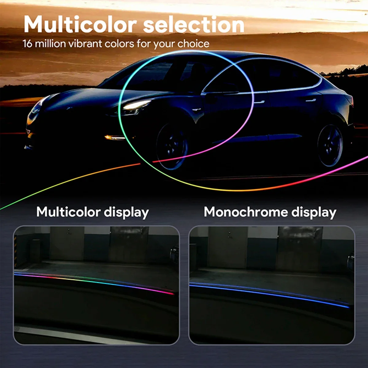 140/150CM LED voiture lumière  - Led Ambient Interior Car Lights App Control avis et prix