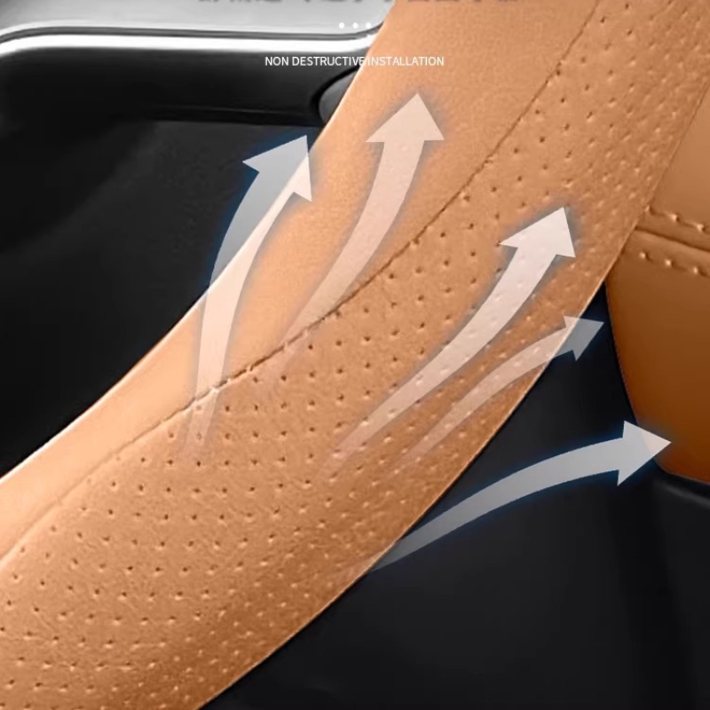 Housse de volant antidérapante - Car Steering Wheel Cover Anti Slip Breathable avis et prix