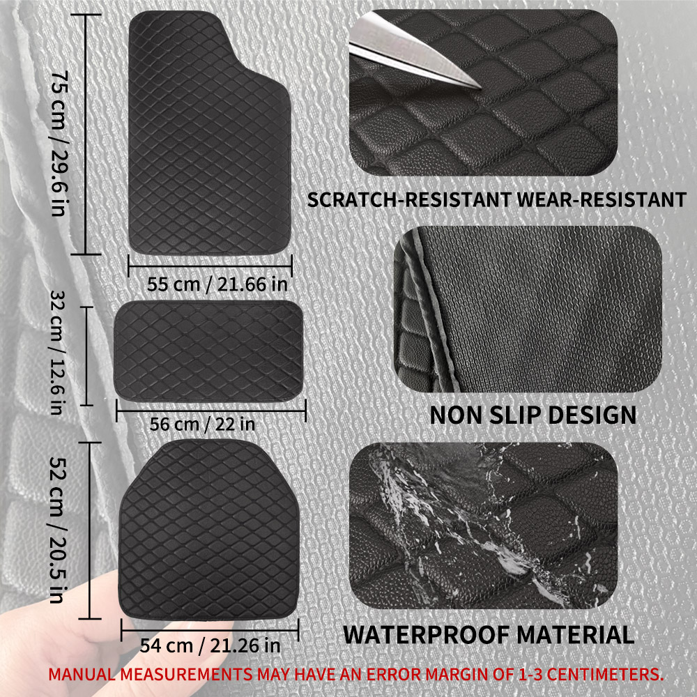 Tapis de sol universels en cui - Car Floor Mats Universal Waterproof Leather avis et prix