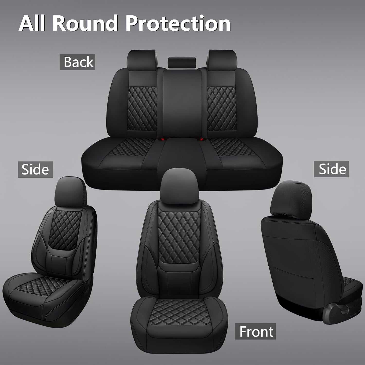 Housses de siège de voiture un - Leather Car Seat Covers Full Set Universal avis et prix