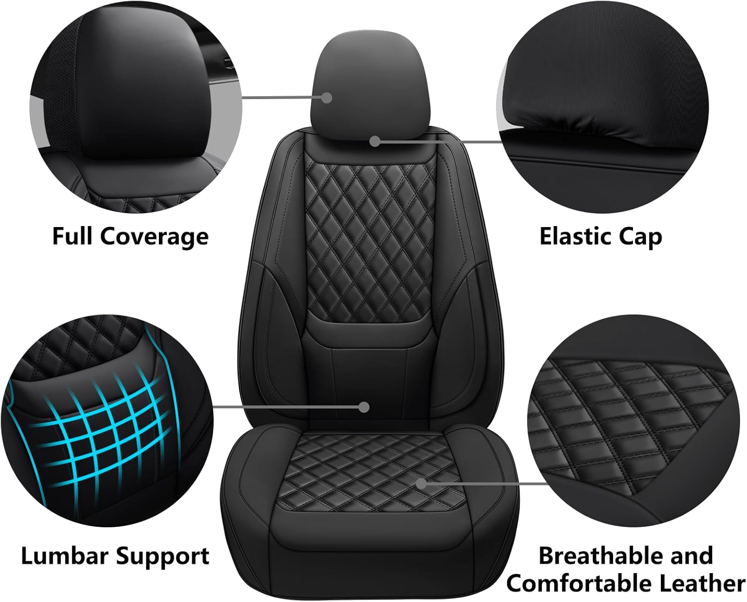Housses de siège de voiture un - Leather Car Seat Covers Full Set Universal avis et prix