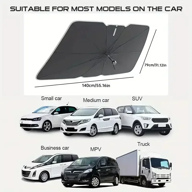 Pare-soleil de voiture pliable - Car Sunshade Windshield Umbrella Foldable avis et prix