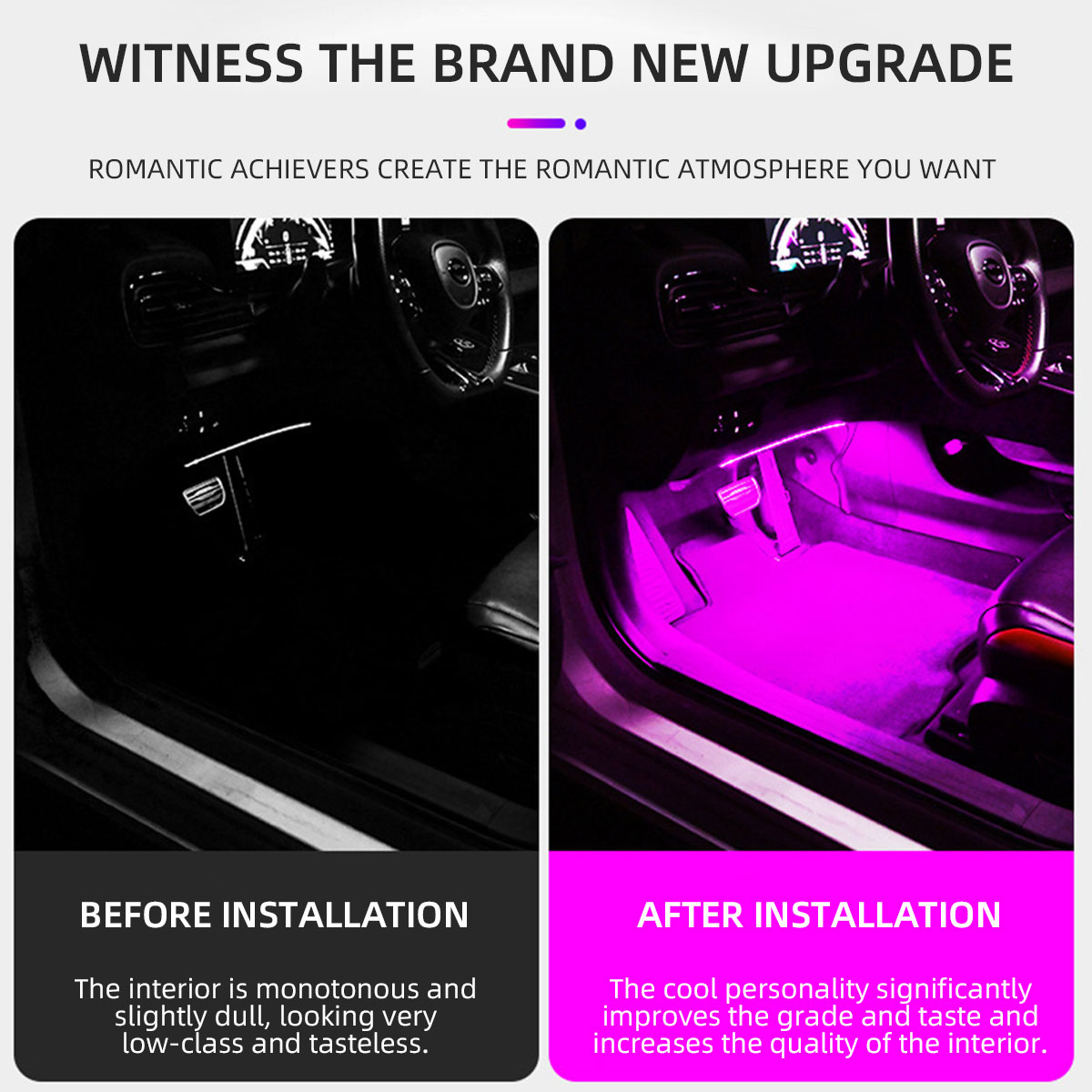 Lampe décorative d'ambiance LE - Led Ambient Interior Car Lights App Control avis et prix