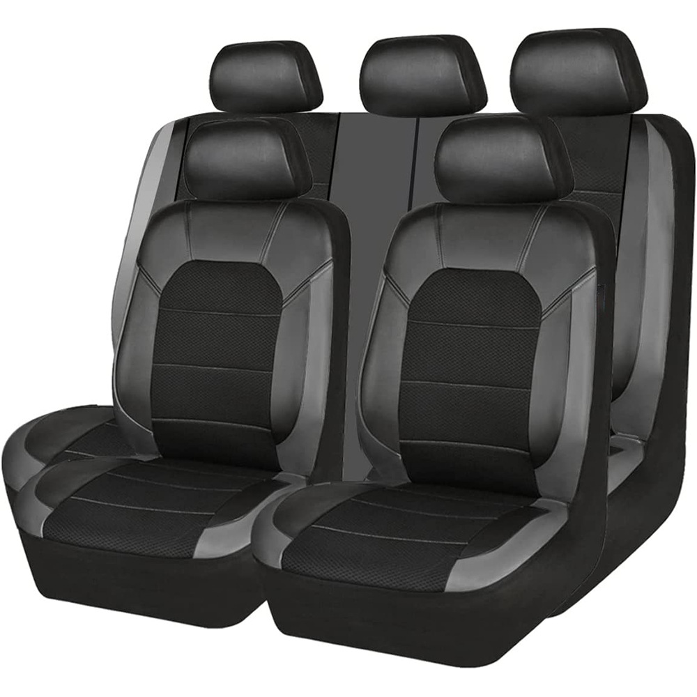 Housse de siège de voiture en  - Leather Car Seat Covers Full Set Universal avis et prix