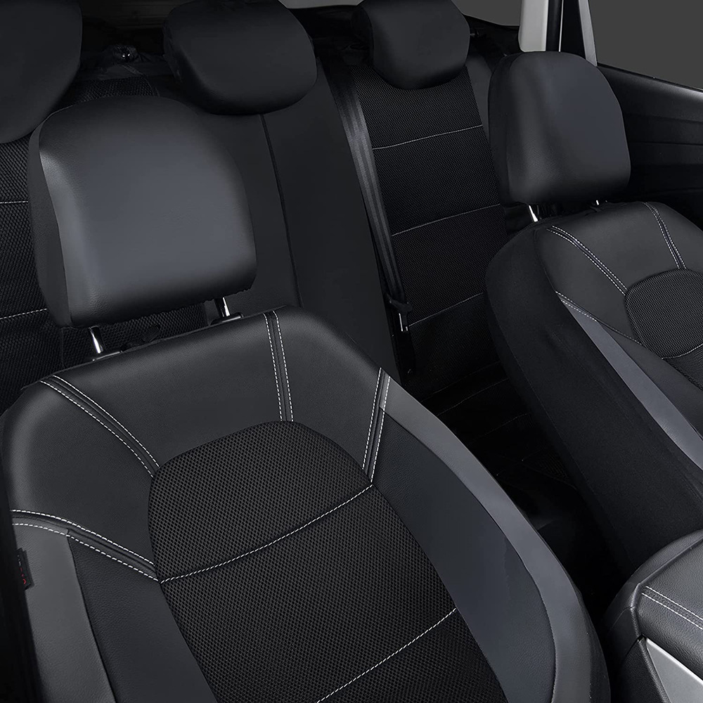 Housse de siège de voiture en  - Leather Car Seat Covers Full Set Universal avis et prix