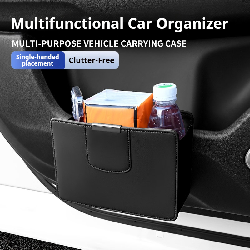 Poubelle de voiture suspendue  - Waterproof Car Trash Can With Lid avis et prix