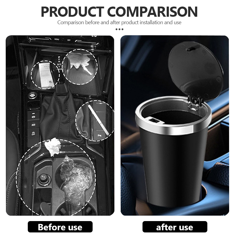 Mini poubelle de voiture étanc - Waterproof Car Trash Can With Lid avis et prix