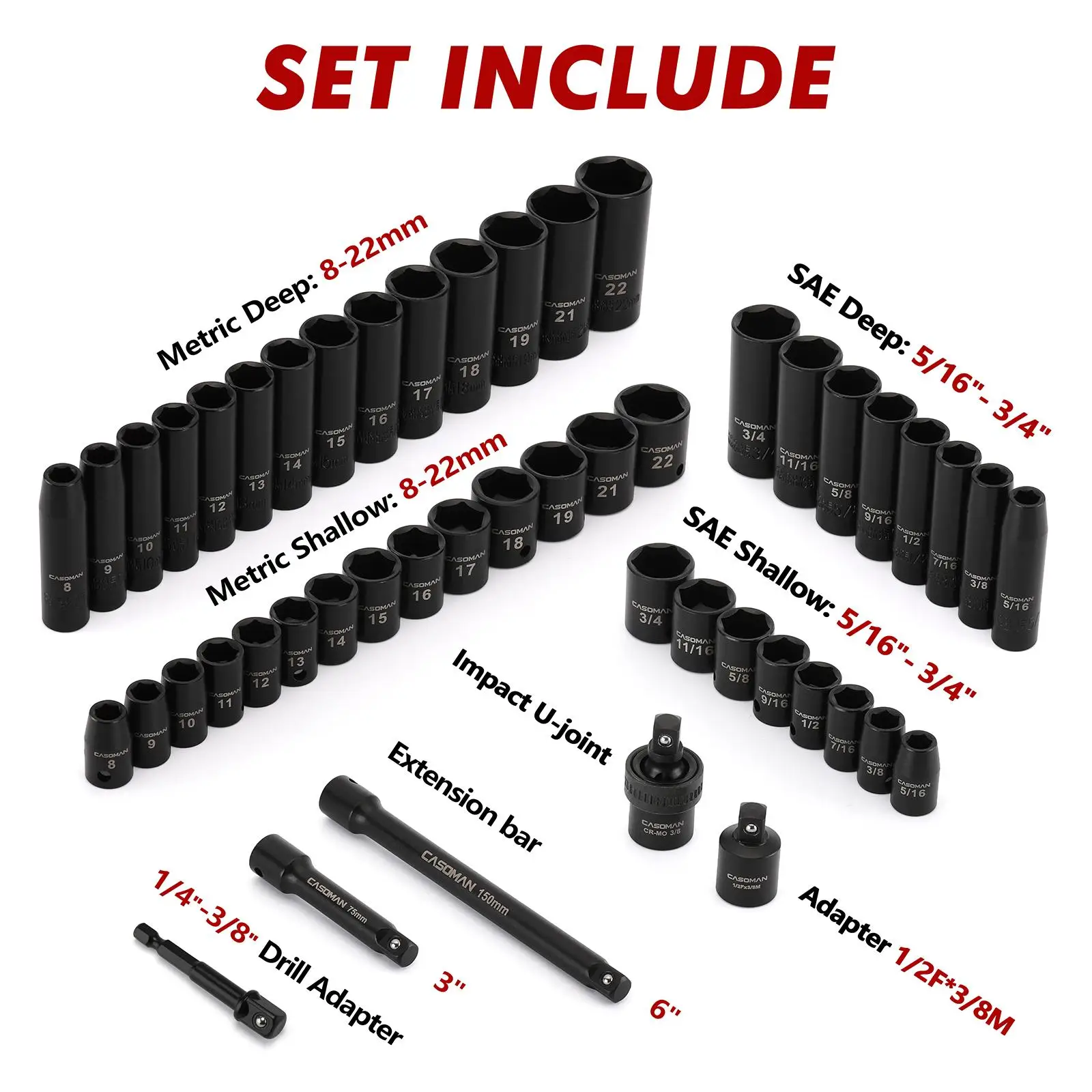 Ensemble de 49 douilles à choc - Auto Repair Tools avis et prix