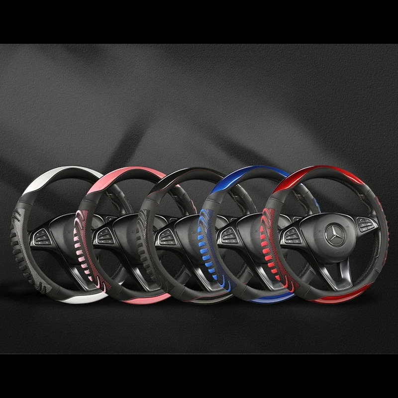 Housse de volant de voiture en - Car Steering Wheel Cover Anti Slip Breathable avis et prix