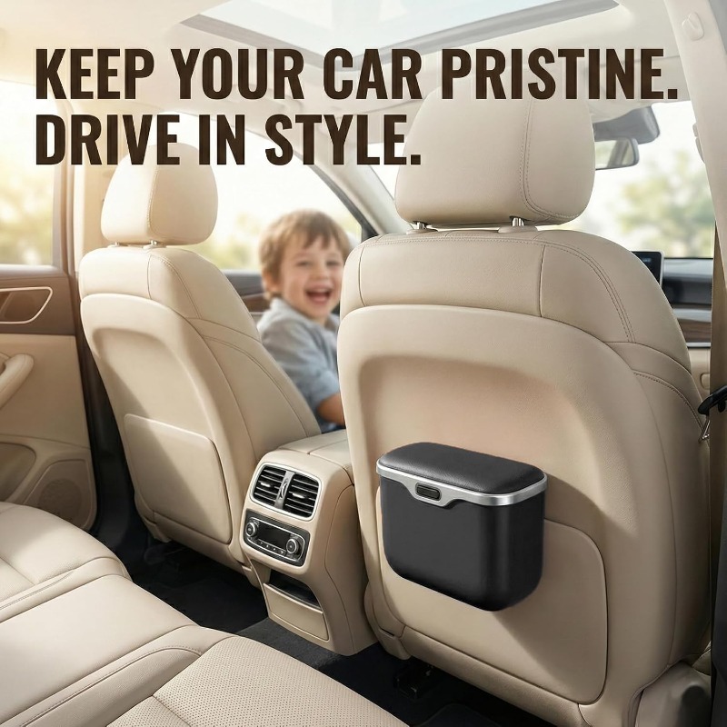 Poubelle de voiture avec couve - Waterproof Car Trash Can With Lid avis et prix