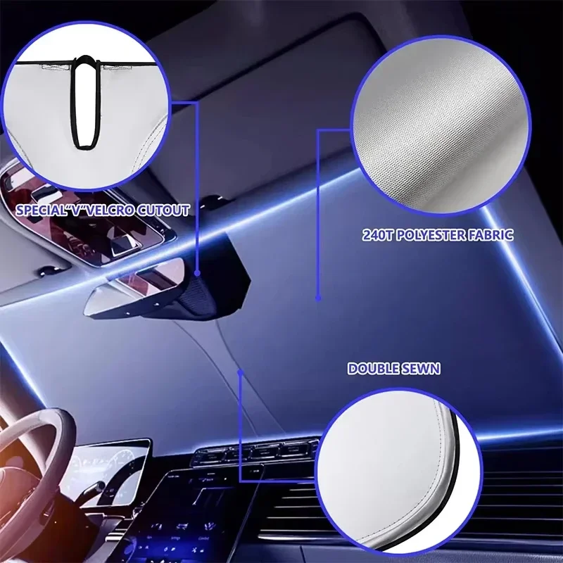 Pare-soleil pliable pour pare- - Car Sunshade Windshield Umbrella Foldable avis et prix