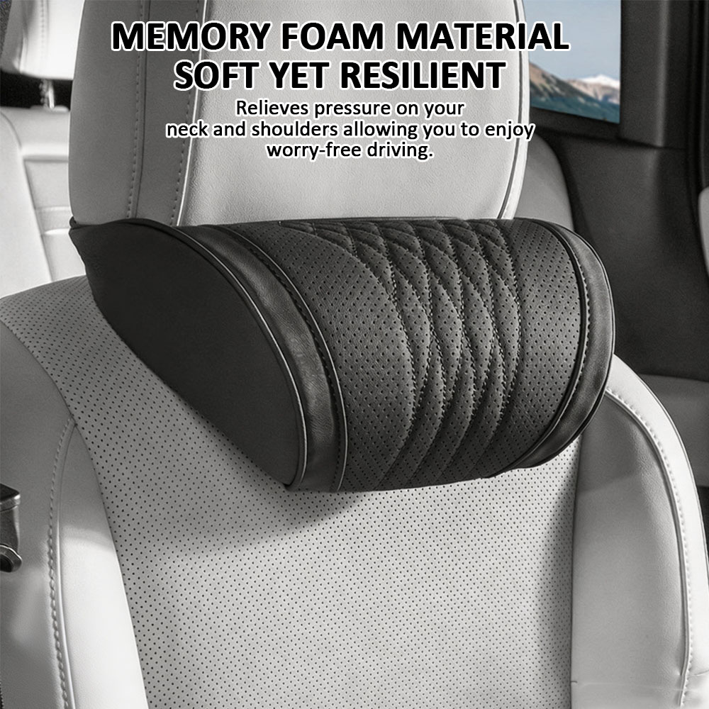 Coussin de tête de voiture lux - Memory Foam Car Neck Pillow Lumbar Support avis et prix