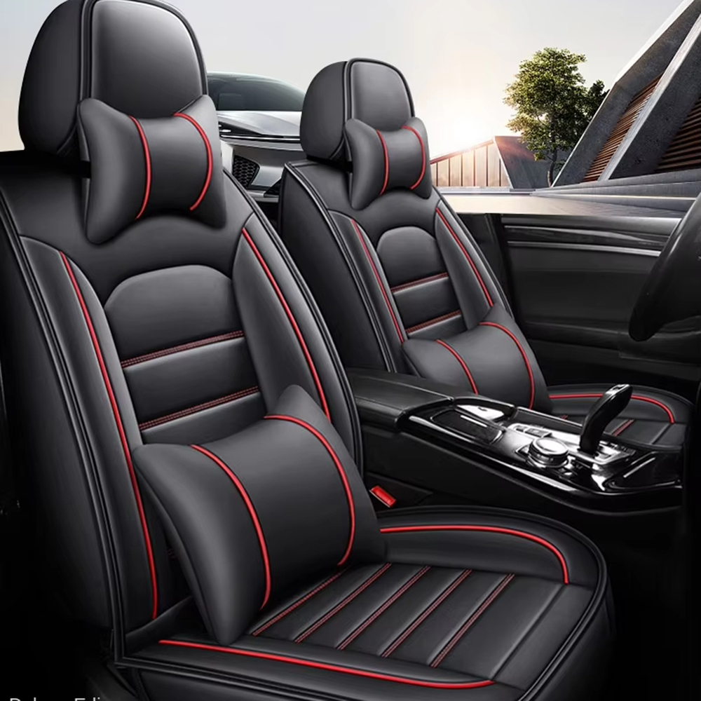 Housses de siège de voiture un - Leather Car Seat Covers Full Set Universal avis et prix