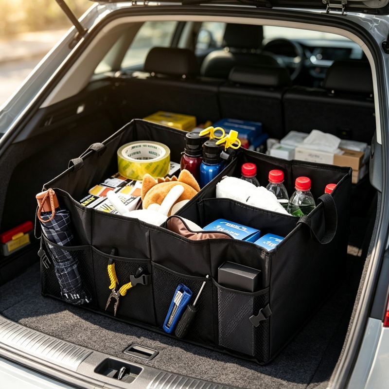 Boîte de rangement pliable de  - Car Trunk Organizer Foldable Storage Box avis et prix
