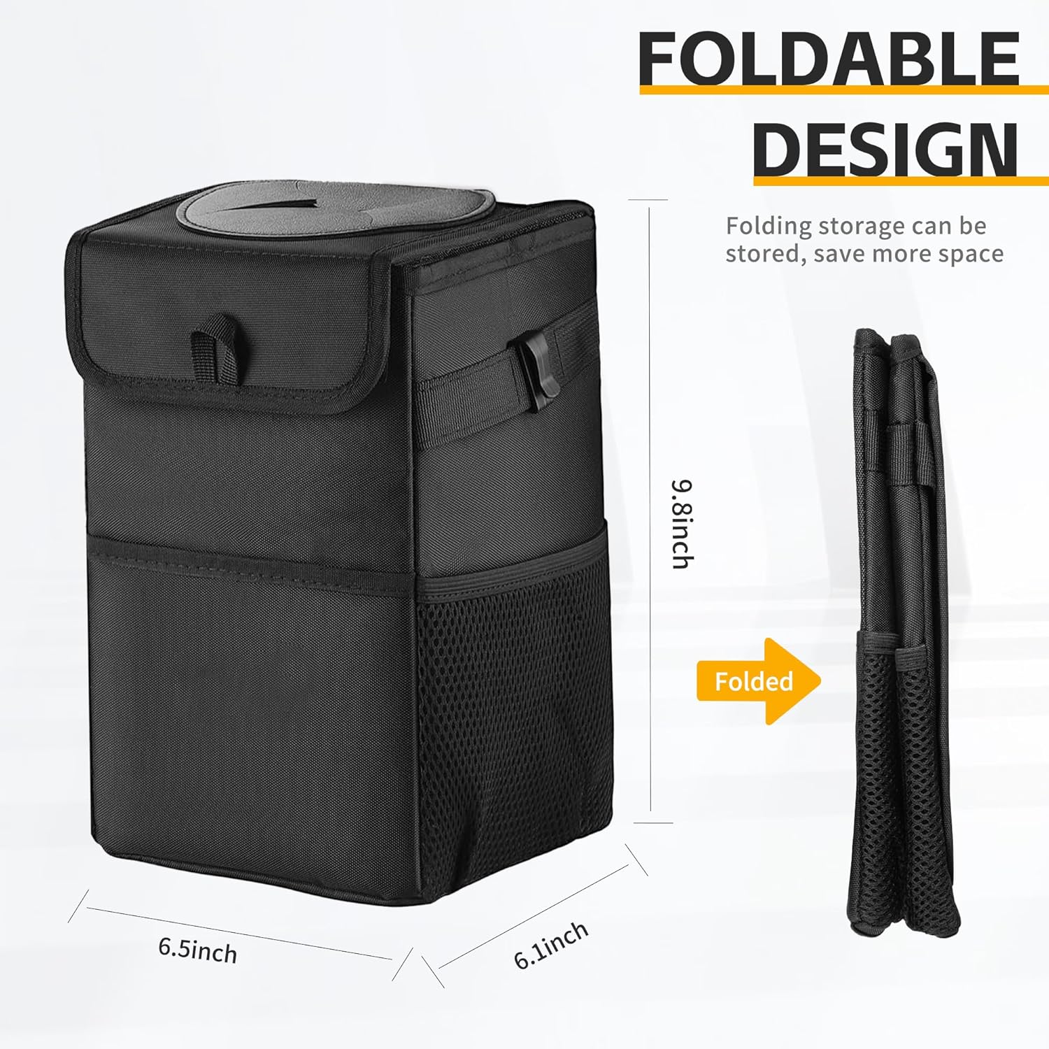 Poubelle de voiture 3 en 1 ave - Waterproof Car Trash Can With Lid avis et prix