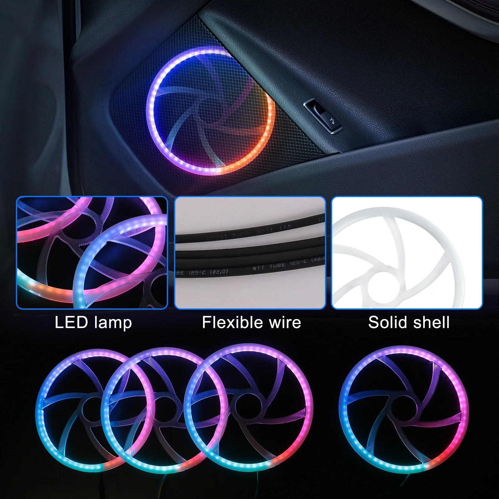 Kit d'éclairage d'ambiance int - Led Ambient Interior Car Lights App Control avis et prix