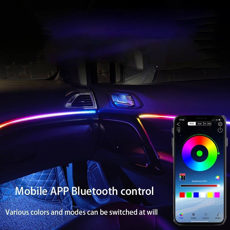 Lumière ambiante LED pour voit - Led Ambient Interior Car Lights App Control avis et prix