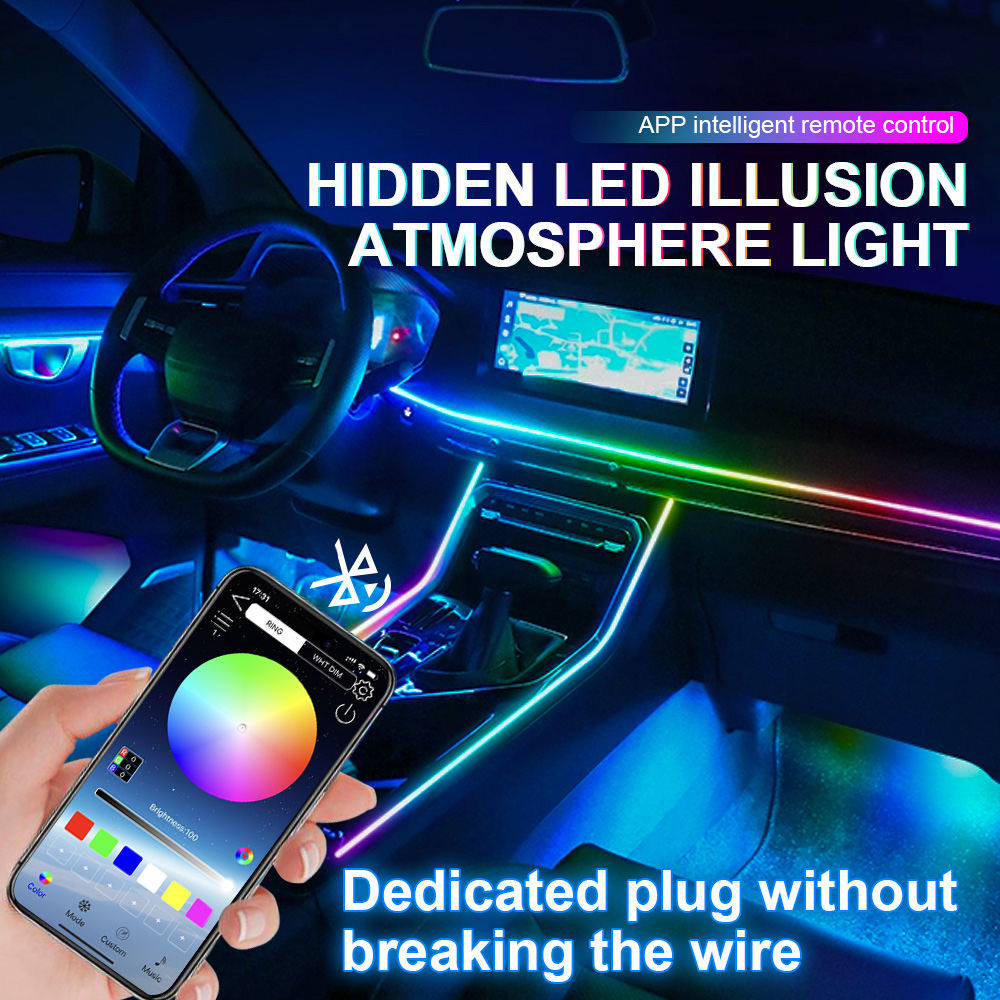 18 en 1 double Zone symphonie  - Led Ambient Interior Car Lights App Control avis et prix